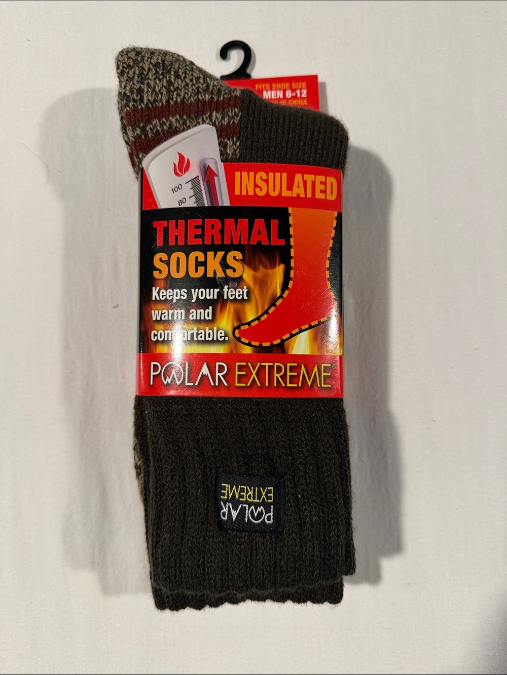 Polar Extreme Insulated Thermal Socks in Brown